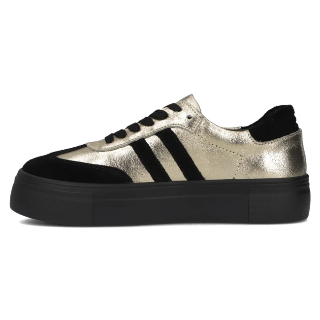 Leather sneakers Filippo DP6841/25 GO BK gold
