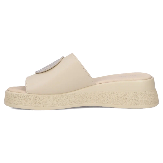 Leather flip-flops Filippo DK6987/25 BE beige