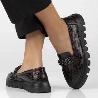 Leather shoes Filippo DP6467/25 BG maroon