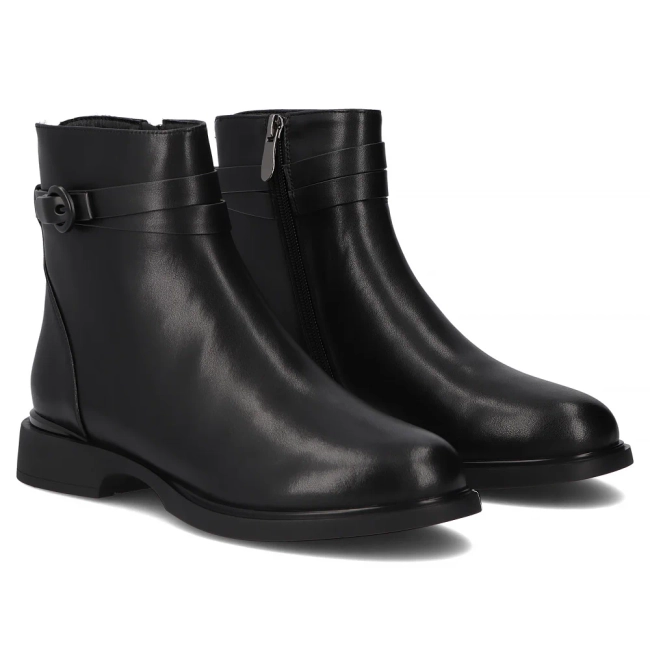 Leather ankle boots Filippo DBT7357/25 BK black