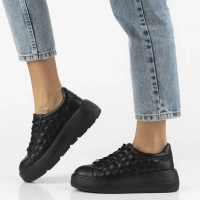 Leather sneakers Filippo DP7285/25 BK black