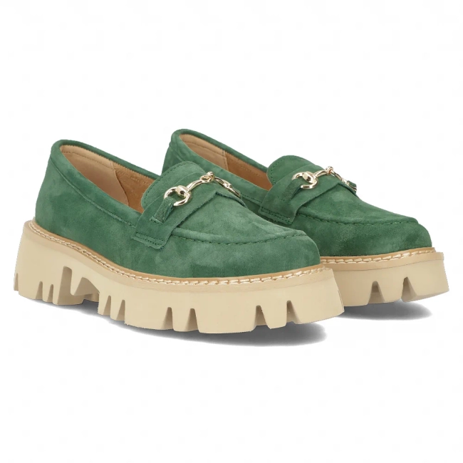 Leather shoes Filippo DP6089/24 GE green