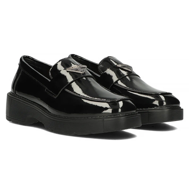 Leather shoes Filippo DP4710/23 BK black