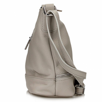 Handbag Toscanio Leather Messenger Bag C10 light grey