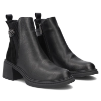 Leather ankle boots Filippo DBT8042/26 BK black