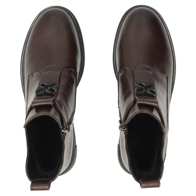 Skórzane botki Filippo DBT8135/26 D BR brązowe