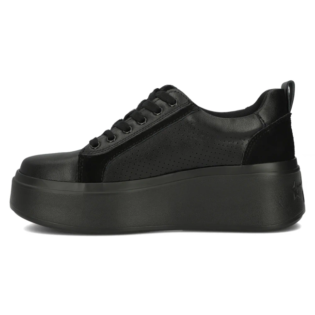 Leather sneakers Filippo DP6170/24 BK black