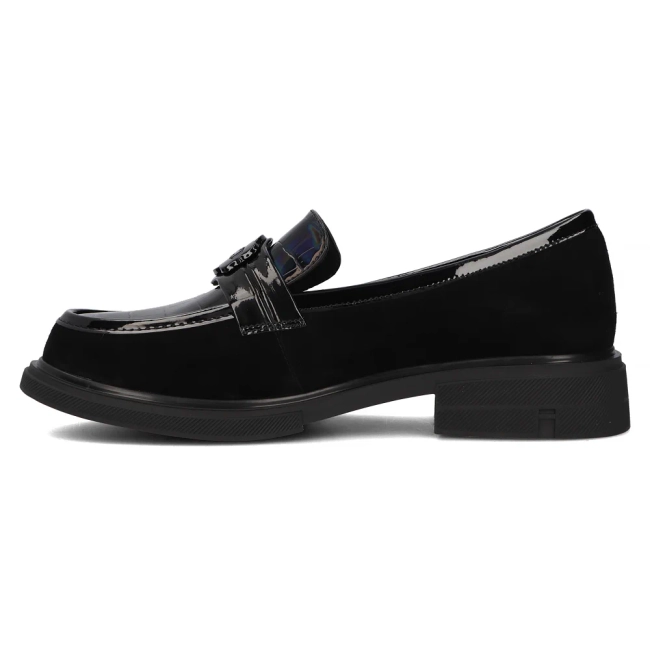 Skórzane lordsy Filippo DP6273/24 BK czarne