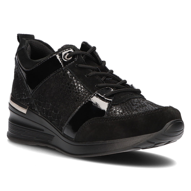 Leather Sneakers Filippo DP3170/21 BK black