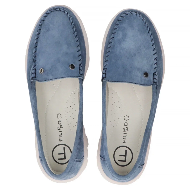 Leather loafers Filippo DP6751/25 BL blue