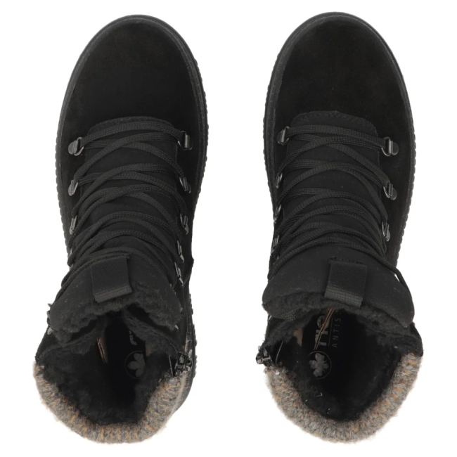 Leather ankle boots Rieker X8200-00 black