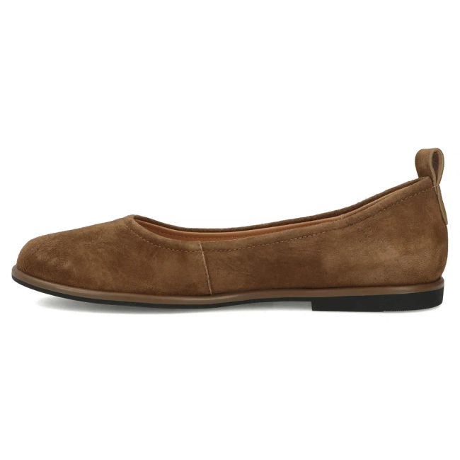 Skórzane baleriny Filippo DP7741/26 CA brązowe