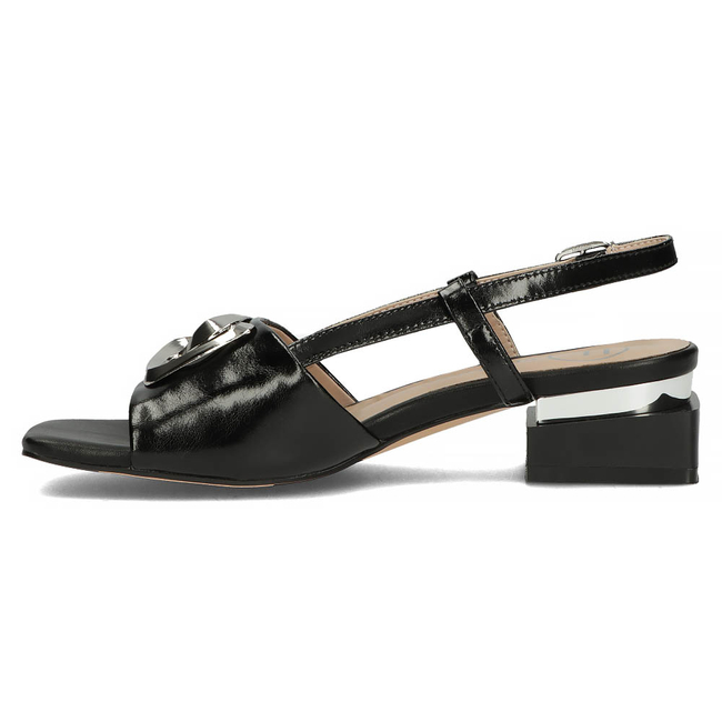 Skórzane sandały Filippo DS3742/22 BK czarne