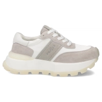 Skórzane sneakersy na platformie Filippo DP7545/26 WH białe