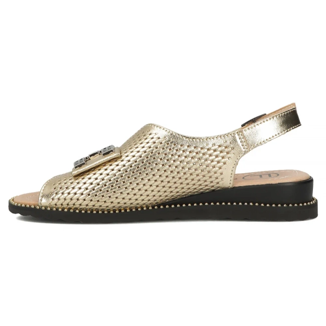 Skórzane sandały Filippo DS6032/25 GO złote