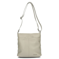 Handbag Toscanio Leather Messenger Bag 1628 light grey