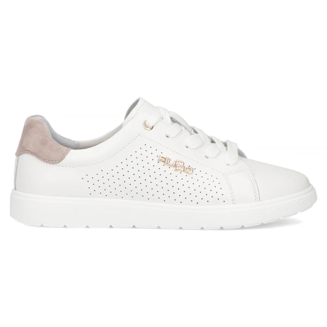 Leather sneakers Filippo DP6738/25 WH BE white-beige