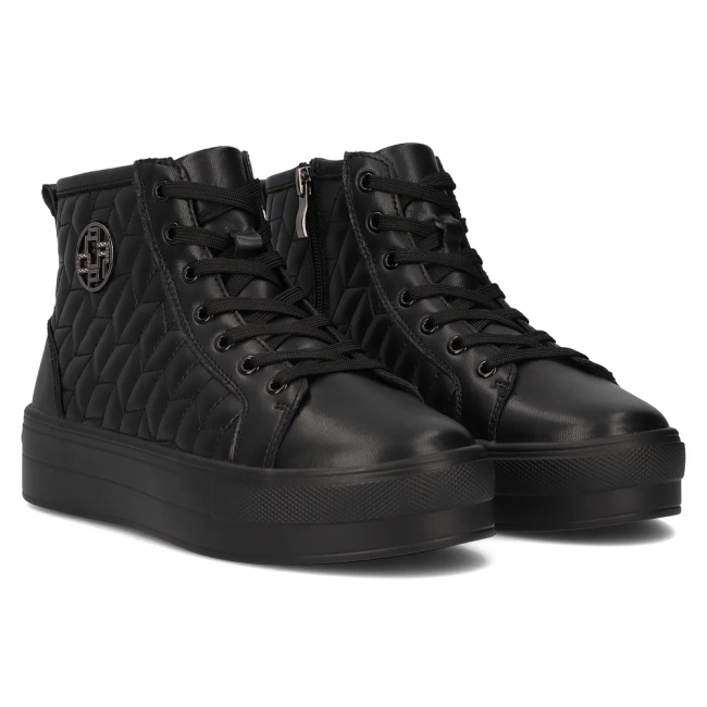 Leather ankle boots DBT6344/24 BK black