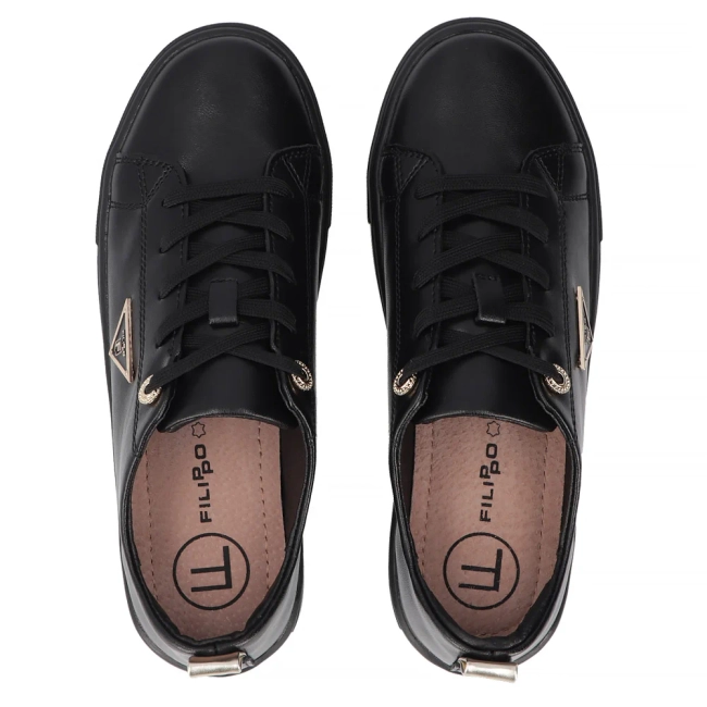 Leather shoes Filippo DP3533/25 BK black