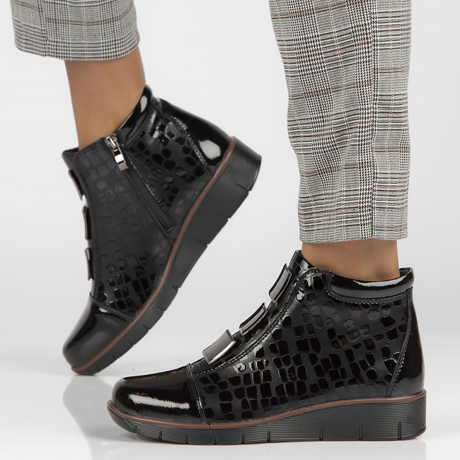 Leather ankle boots Filippo DBT3179/22 BK CR black