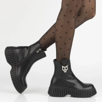 Leather ankle boots Filippo DBT7311/25 BK black