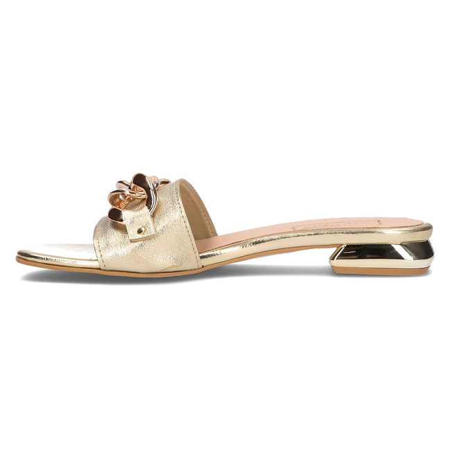 Leather flip-flops Filippo 119 gold