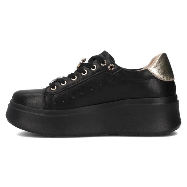 Leather sneakers Filippo DP6790/25 BK black