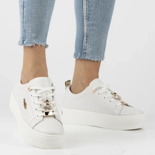 Leather shoes Filippo DP3533/25 WH DI white