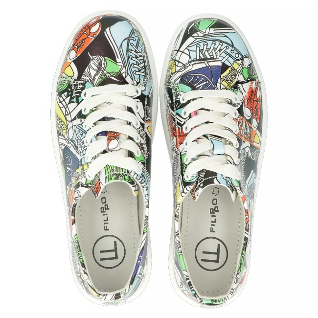 Leather shoes Filippo DP6115/24 MLT multicolor