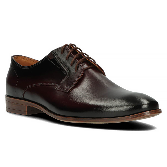 Skórzane półbuty Filippo 350A-704 bordowe