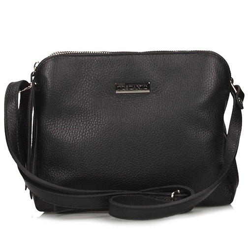 Handbag Toscanio Leather Messenger Bag A242 black