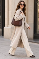 Chocolate brown handbag Etta