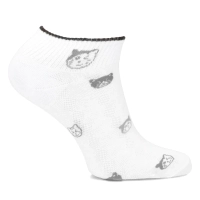Women's Socks L604-7 white cats