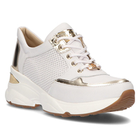 Skórzane sneakersy Filippo 087D białe złote