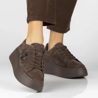 Skórzane sneakersy Filippo DP6058/26 D BR brązowe