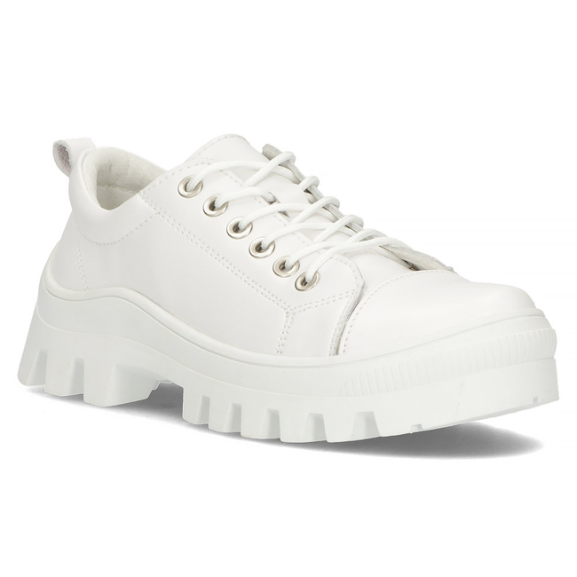Skórzane półbuty FILIPPO DP3522/22 WH białe