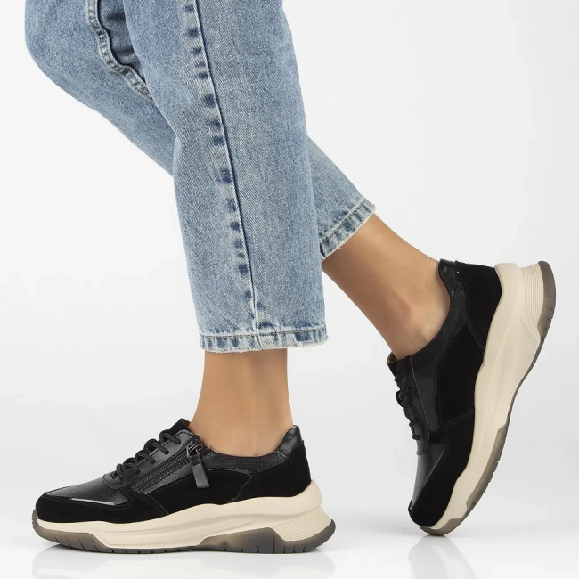 Skórzane sneakersy Filippo DP6435/24 BK czarne