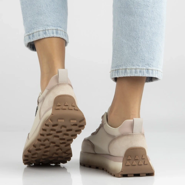 Leather sneakers Filippo DP7754/26 BE beige