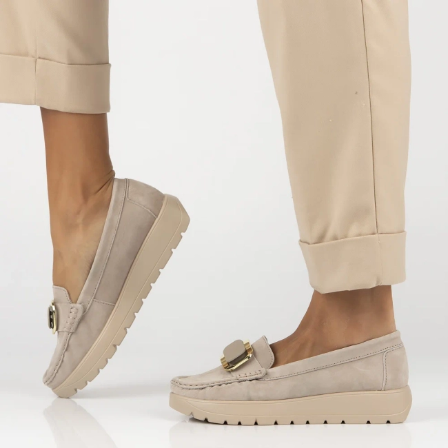 Leather loafers Filippo DP7056/25 BE beige