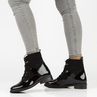 Skórzane botki Sagan 4671 czarne