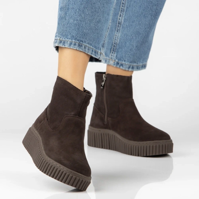 Leather ankle boots Filippo DBT8336/26 D BR dark brown