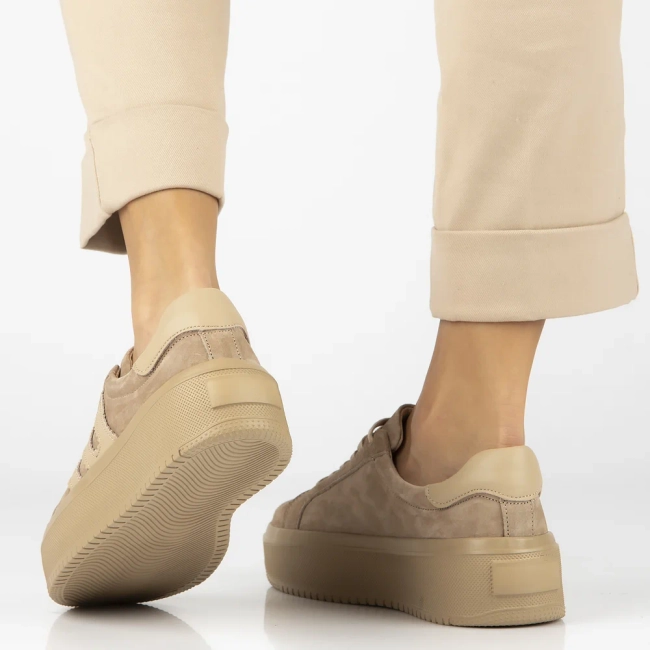 Leather sneakers Filippo DP7173/25 BE beige