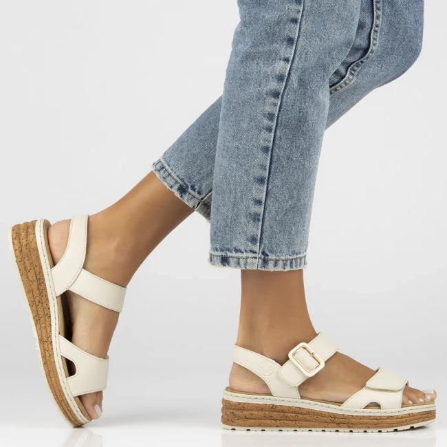 Sandals Rieker 62760-60 beige
