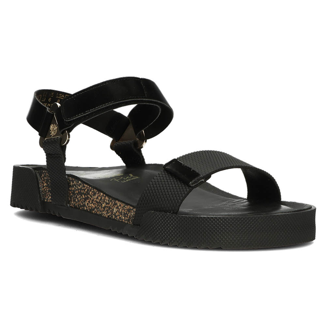 Skórzane sandały Yokono ROSS-002 czarne