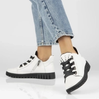 Leather ankle boots Filippo DBT3197/25 WH white