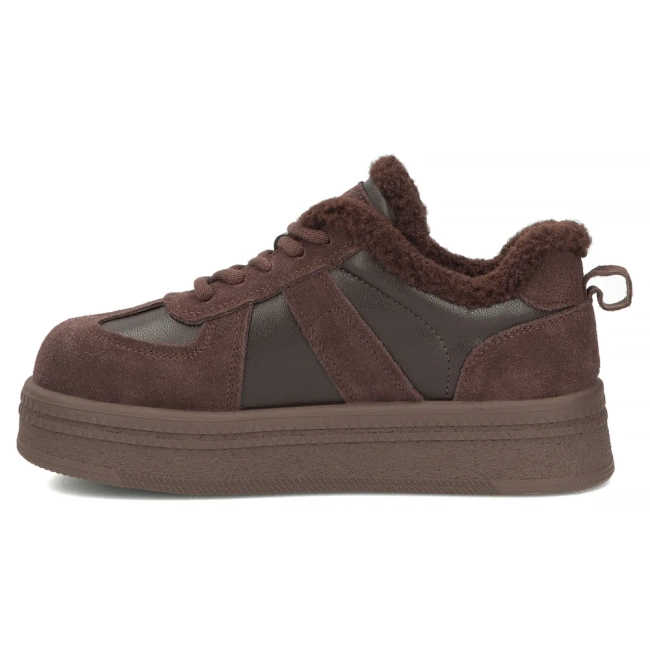 Skórzane sneakersy Filippo DP7948/26 D BR brązowe