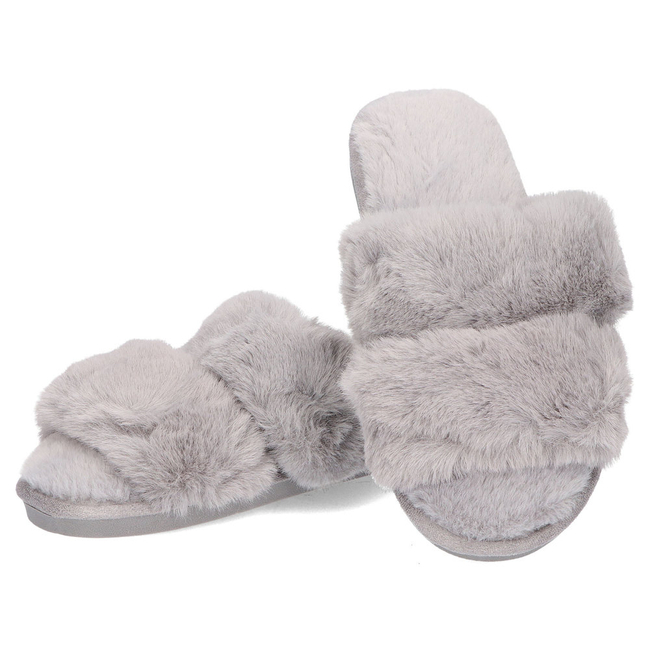 Fur slippers Grey YL-60