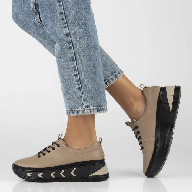 Leather sneakers Filippo DP6427/24 TP taupe