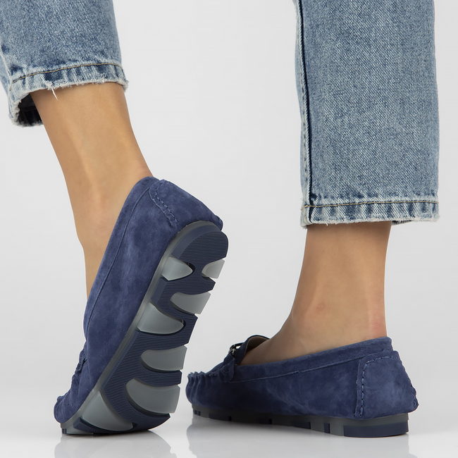 Leather loafers Filippo DP1202/23 BL blue