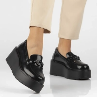 Leather shoes Filippo DP6451/24 BK L black